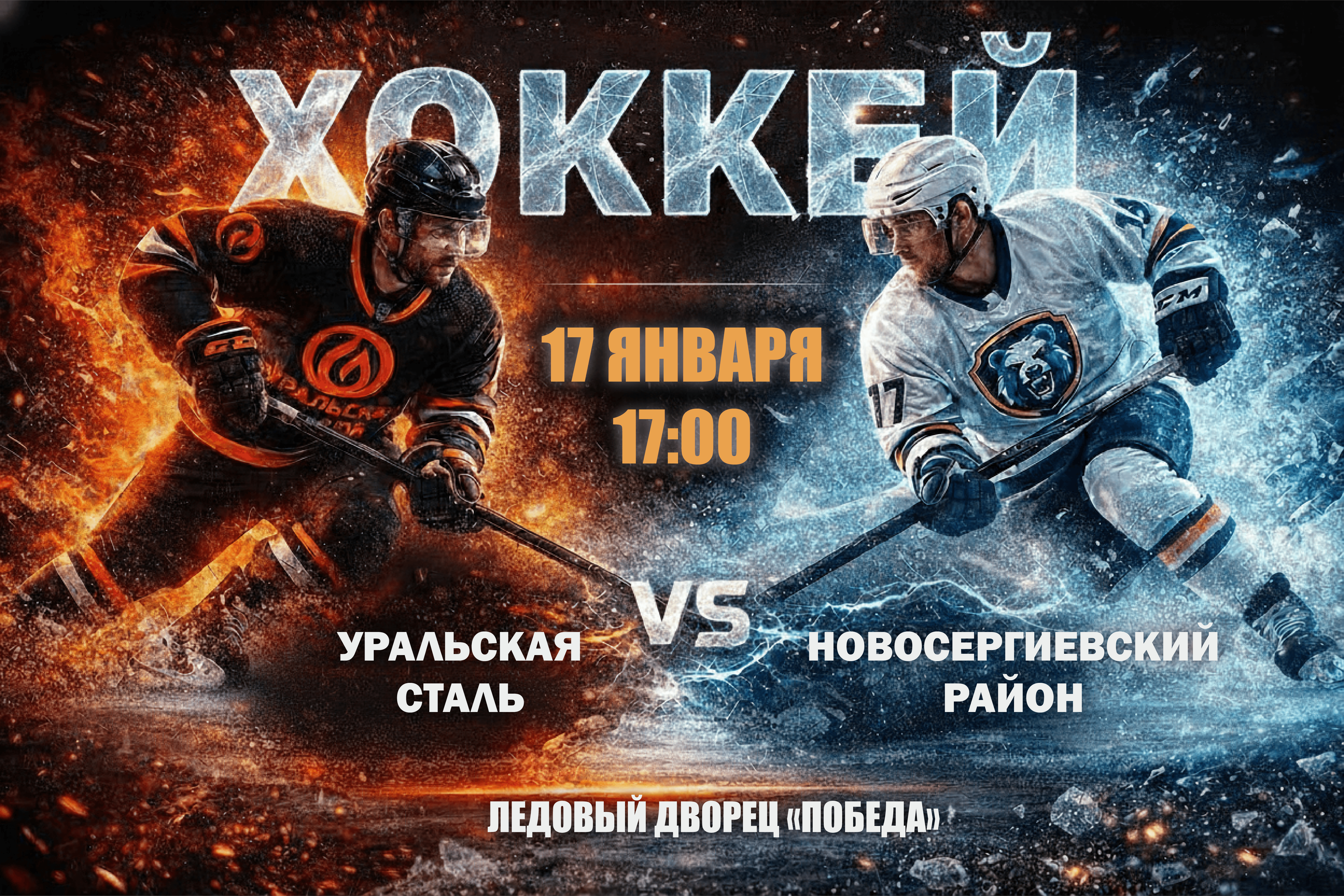 Приглашаем на хоккей 17 января!